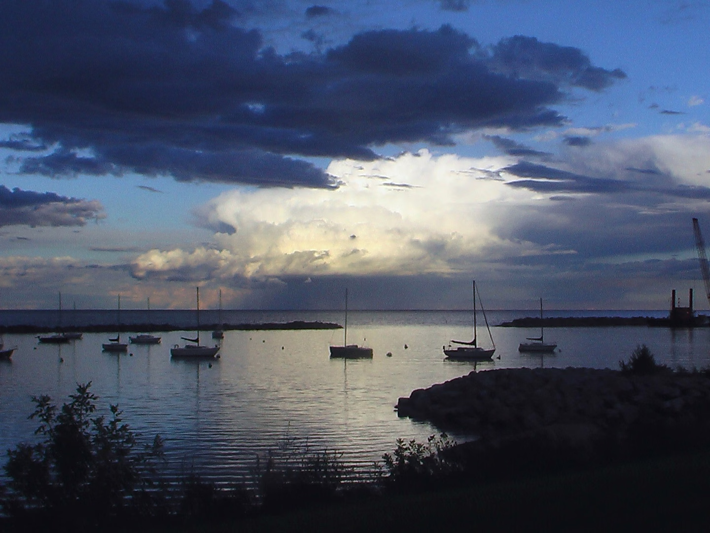 Milwaukee harbor from South Shore Park.